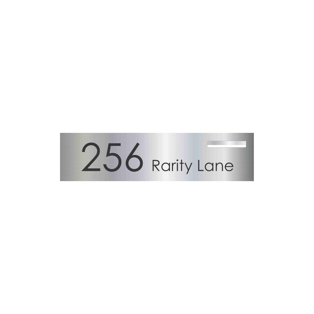 Marine Grade Mirror Polished Stainless Steel Letterbox Faceplate 1200 x 300 (Laser Etched) - 240 Slot