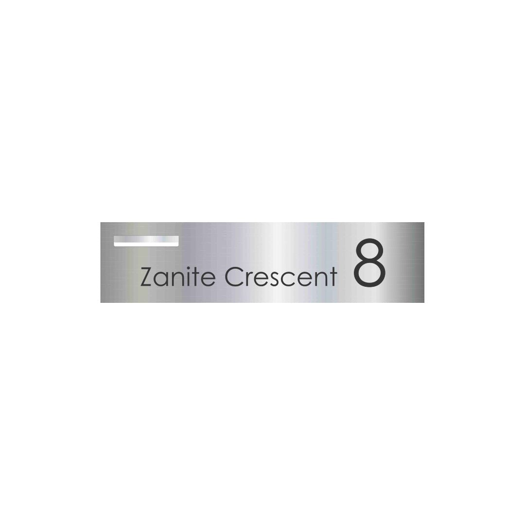 Marine Grade Mirror Polished Stainless Steel Letterbox Faceplate 1200 x 300 (Laser Etched) - 240 Slot LHS
