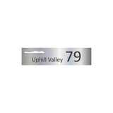Marine Grade Mirror Polished Stainless Steel Letterbox Faceplate 1200 x 300 (Laser Etched) - 340 Slot LHS