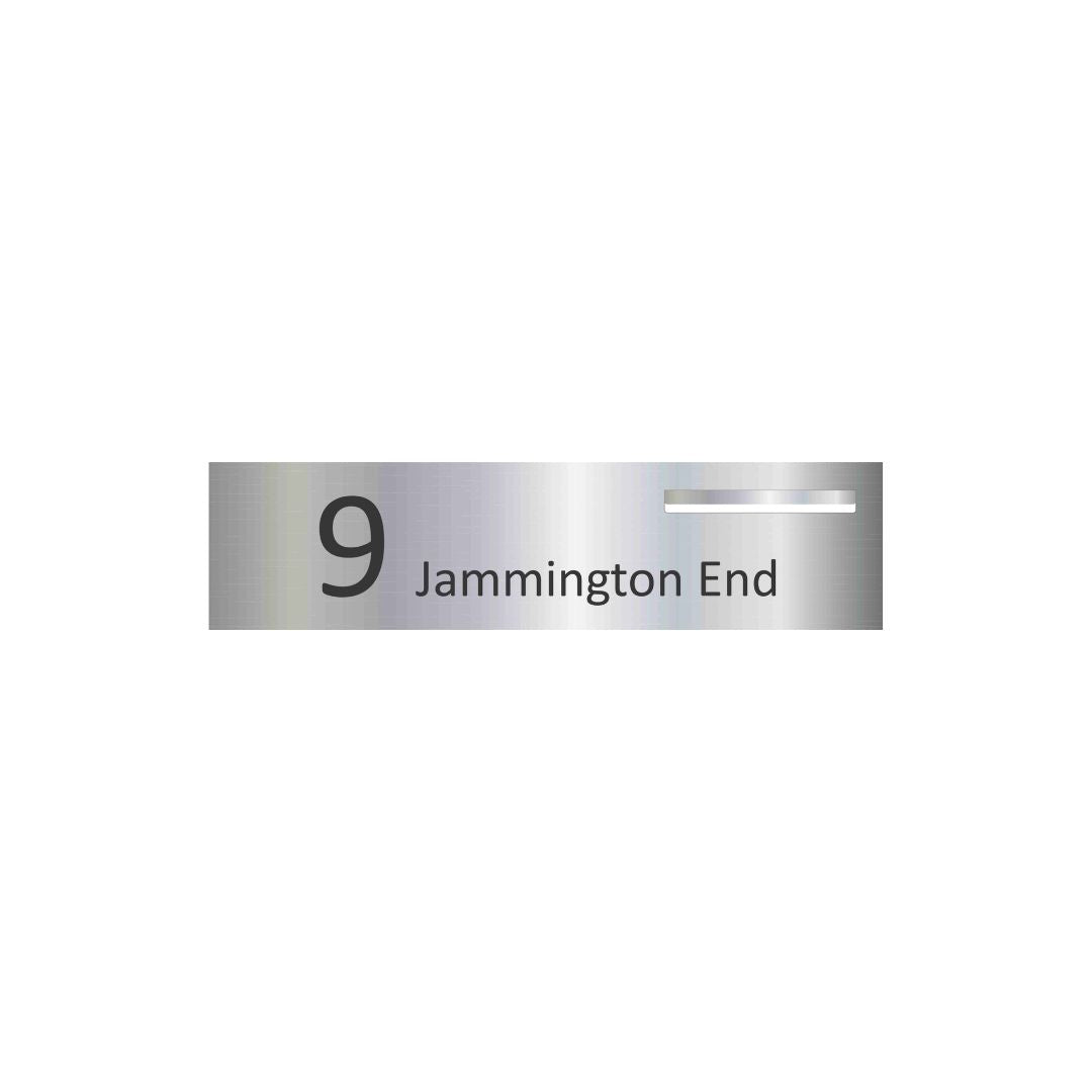 Marine Grade Mirror Polished Stainless Steel Letterbox Faceplate 1200 x 300 (Laser Etched) - 340 Slot