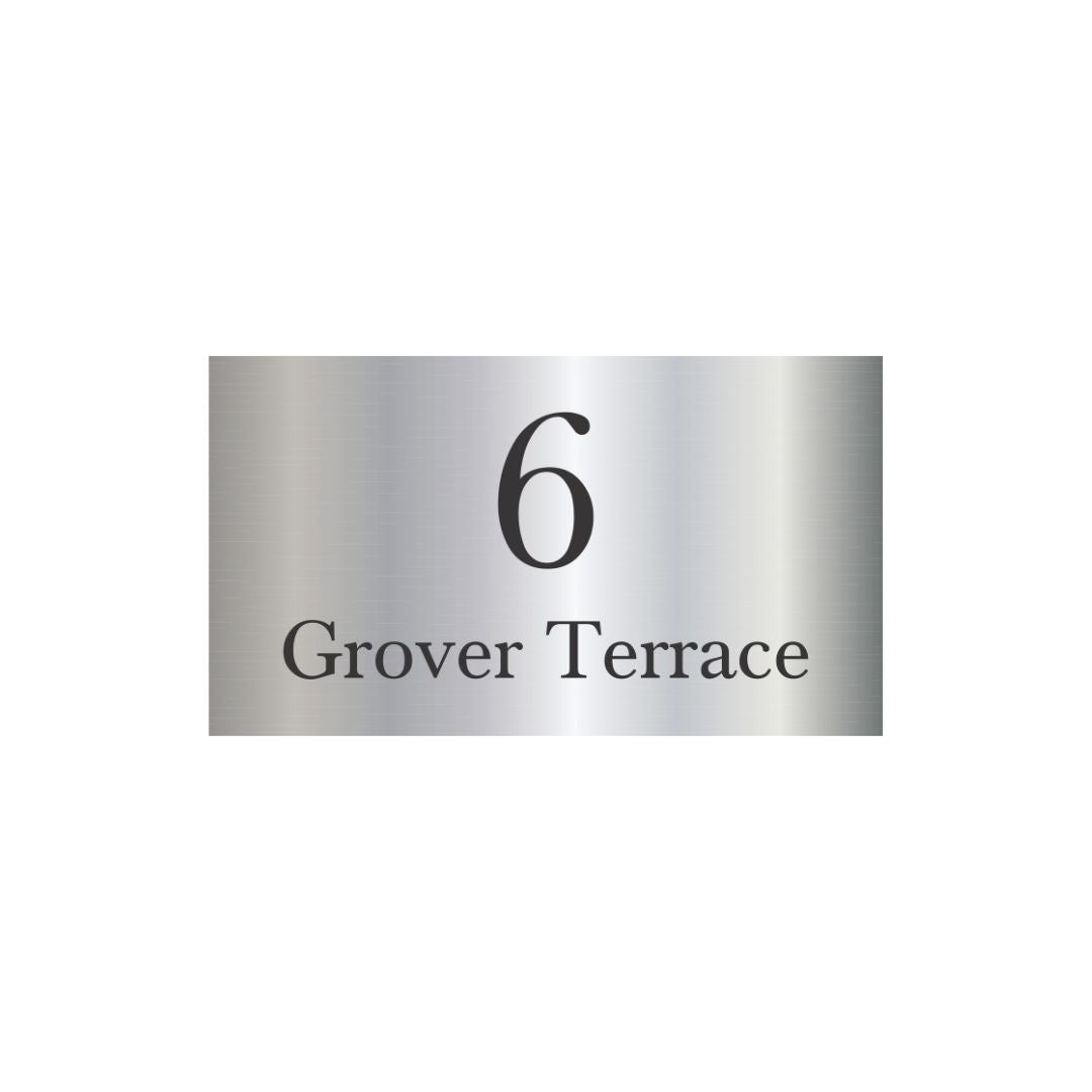 316 Marine Grade Mirror Polished Address Plate 390 x 220 - Laser Cut