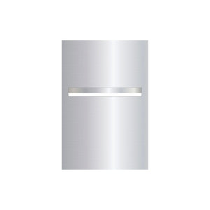 Marine Grade Mirror Polished Stainless Steel Letterbox Faceplate 400 x 600 (Laser Cut) - 340 Slot