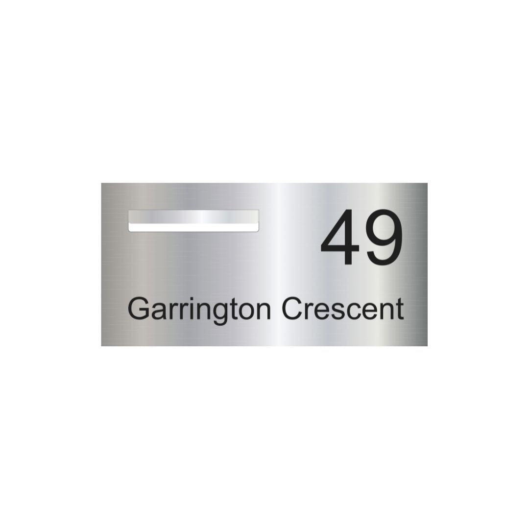 Marine Grade Mirror Polished Stainless Steel Letterbox  600 x 300 (Laser Cut) - 240 Slot LHS