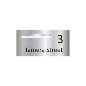 Marine Grade Mirror Polished Stainless Steel Letterbox  600 x 300 (Laser Etched) - 340 Slot LHS