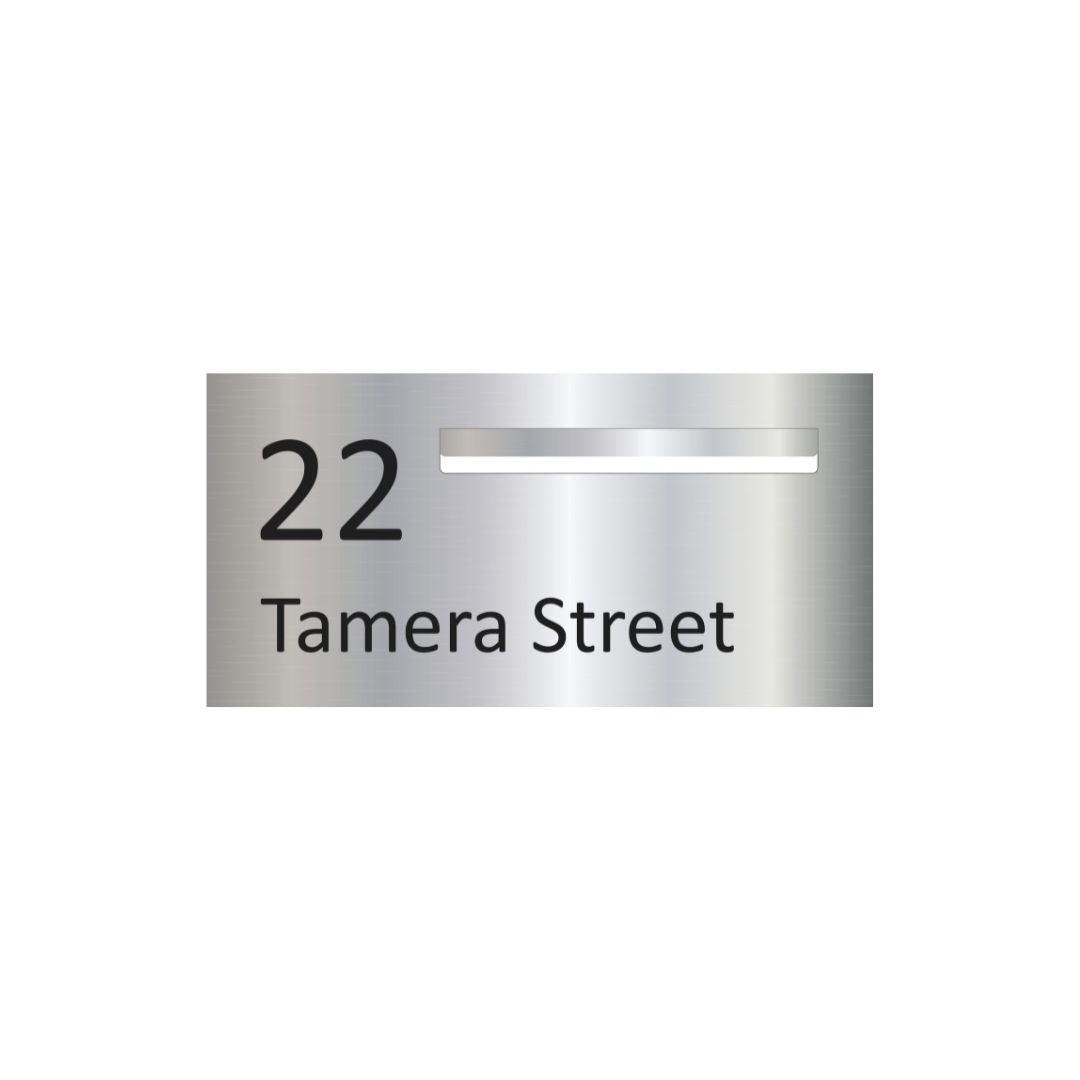 Marine Grade Mirror Polished Stainless Steel Letterbox  600 x 300 (Laser Cut) - 340 Slot