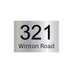 316 Marine Grade Mirror Polished Stainless Steel Address Plate 200 x 140mm - Laser Cut