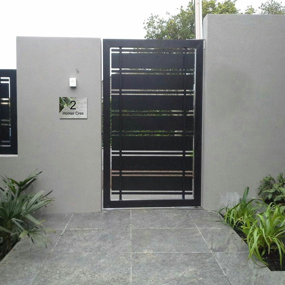 316 Marine Grade Mirror Polished Address Plate 290 x 220 - Laser Cut