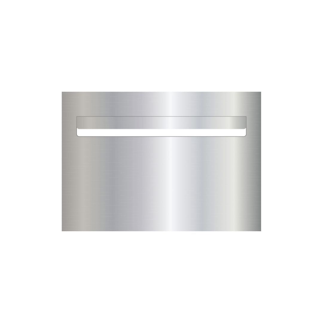 Marine Grade Mirror Polished Stainless Steel Letterbox Faceplate 400 x 280 (Laser Cut) - 340 Slot