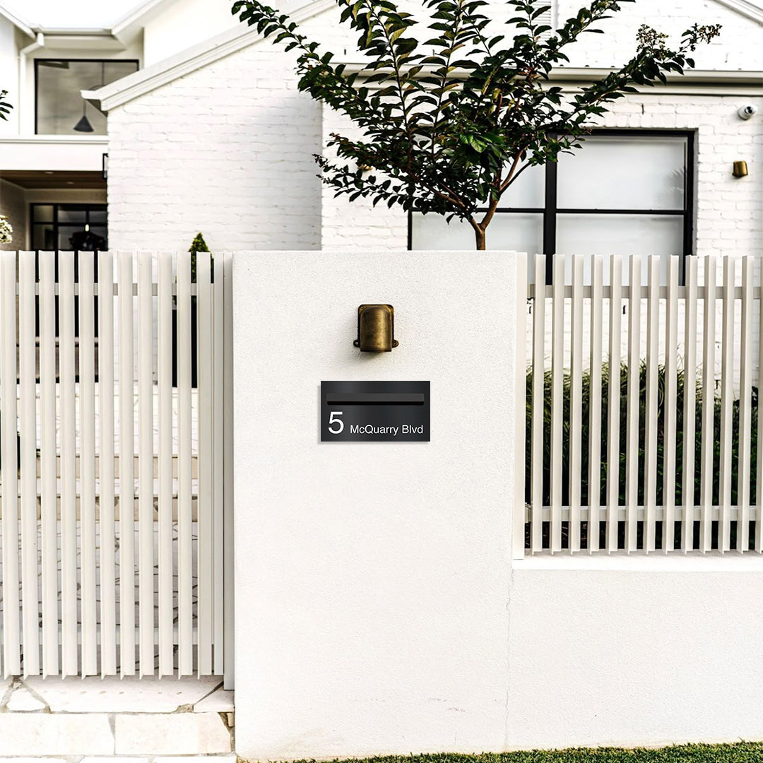 Monument Powder-Coated Aluminium Letterbox Faceplate 390 x 220 - 340 Slot