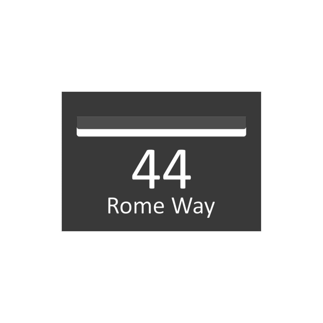 Monument Powder-Coated Aluminium Letterbox Faceplate 400 x 250 - 340 Slot