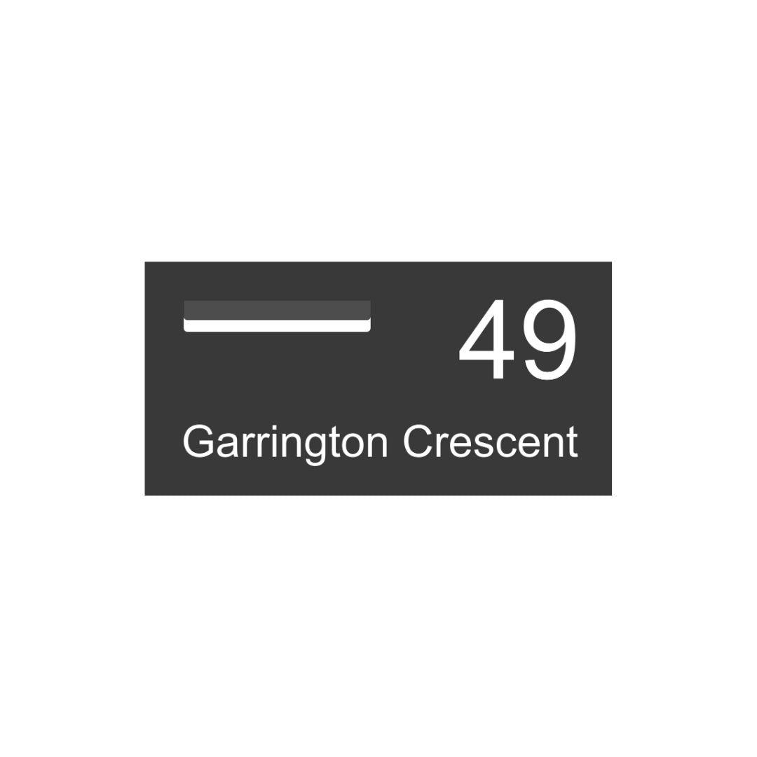 Monument Powder-Coated Aluminium Letterbox Faceplate (600 x 300) - 240 Slot LHS