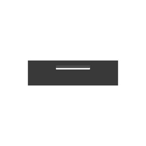 Black Powder-Coated Aluminium Letterbox Faceplate 900 x 250 - 340 Central Slot