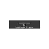 Black Powder-Coated Aluminium Letterbox Faceplate 900 x 250 - 340 Central Slot