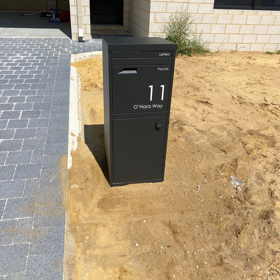 Large Custom Address Decal Sticker Aligned Right