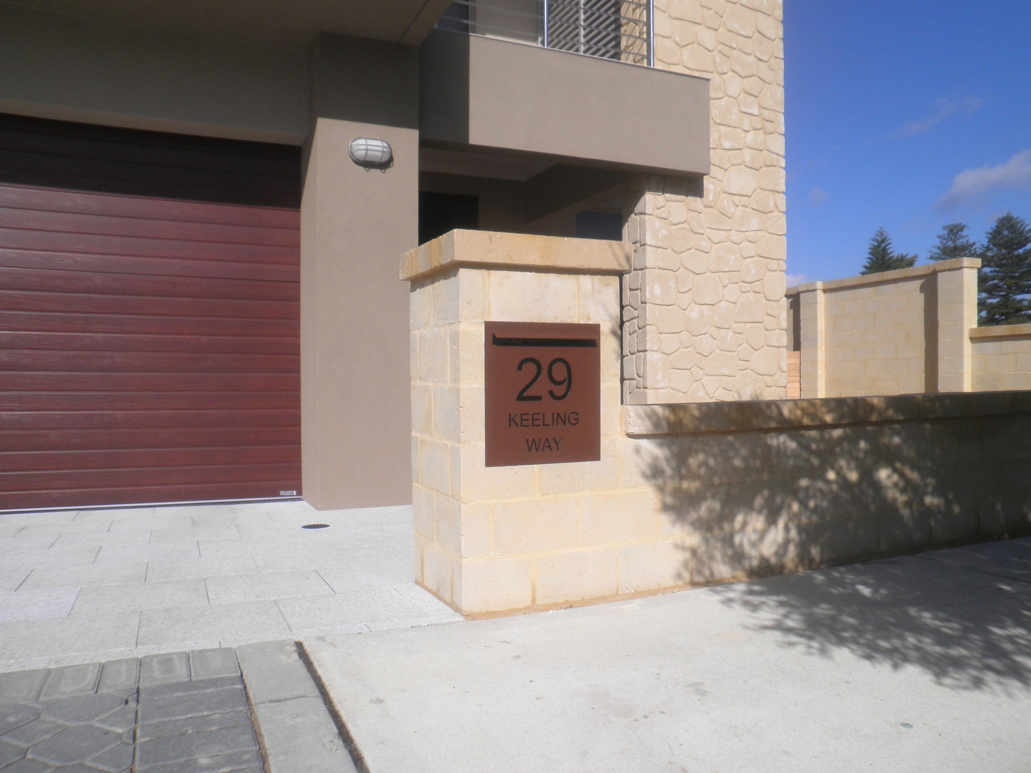 Corten Powder-Coated Aluminium Letterbox Faceplate 390 x 430 with 340 slot