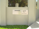 Marine Grade Brushed Stainless Steel Letterbox Faceplate 1200 x 300 (Laser Cut) - 340 Slot LHS