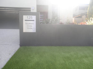 Marine Grade Brushed Stainless Steel Letterbox Faceplate 400 x 600mm (Laser Etched)  - 340 Slot