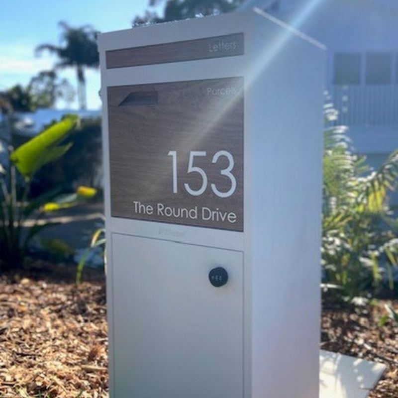 Large Custom Address Decal Sticker Aligned Right