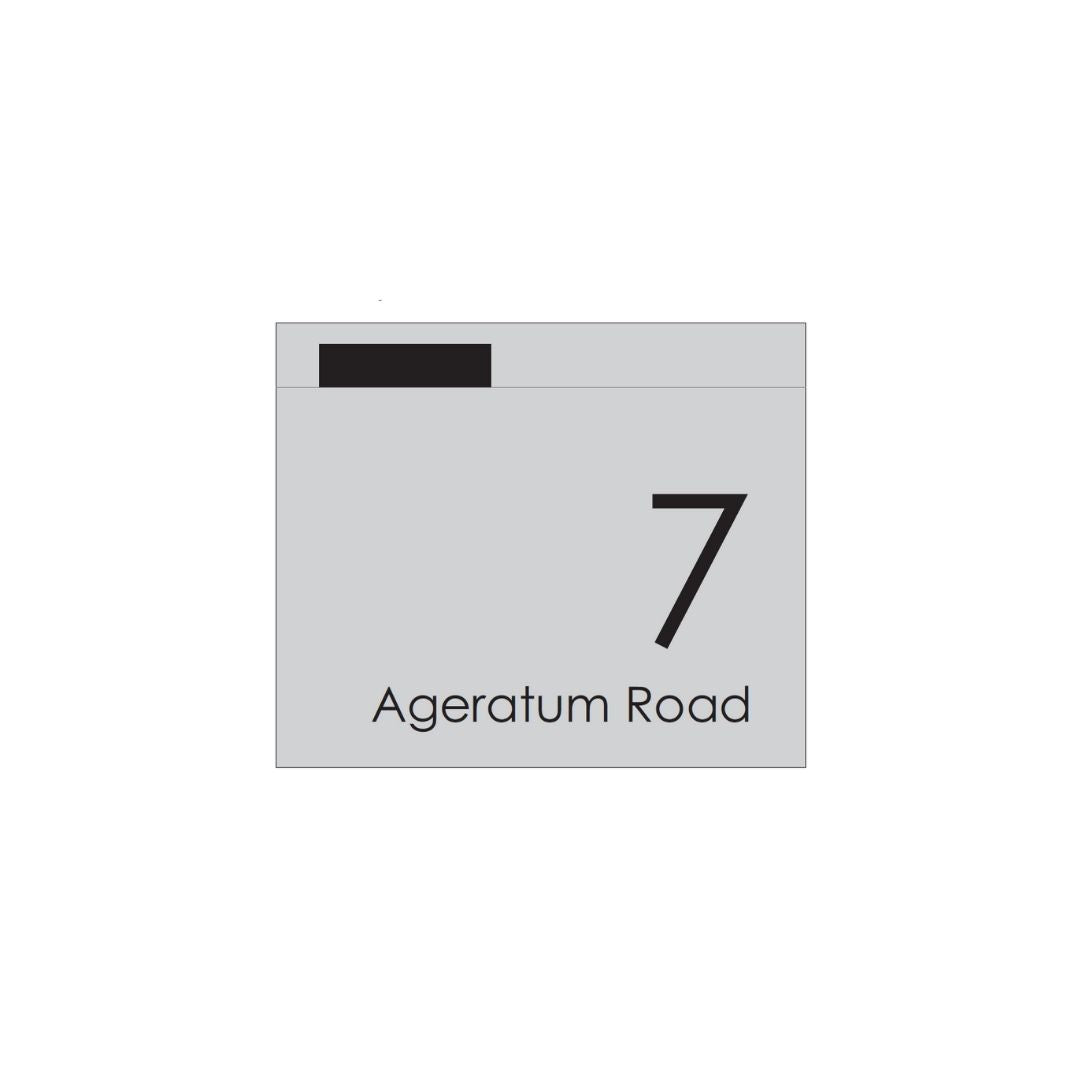 Large Custom Address Decal Sticker Aligned Right