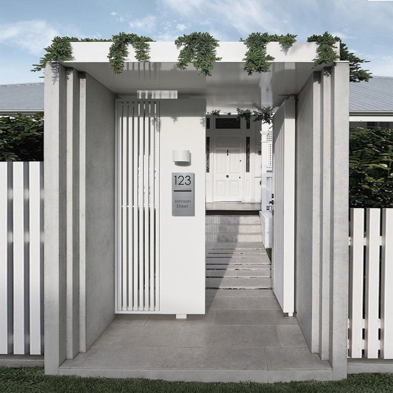 Marine Grade Brushed Stainless Steel Letterbox Faceplate 300 x 600 with 240 Slot (Laser Cut)