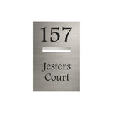 Marine Grade Brushed Stainless Steel Letterbox Faceplate 400 x 600 (Laser Cut) - 240 Slot