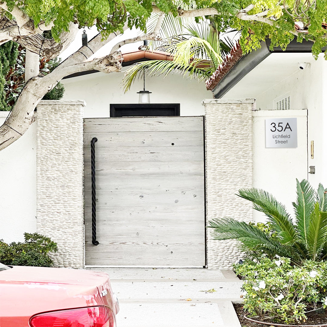 316 Marine Grade Brushed Stainless Steel Address Plate 300 x 300 - Laser Cut