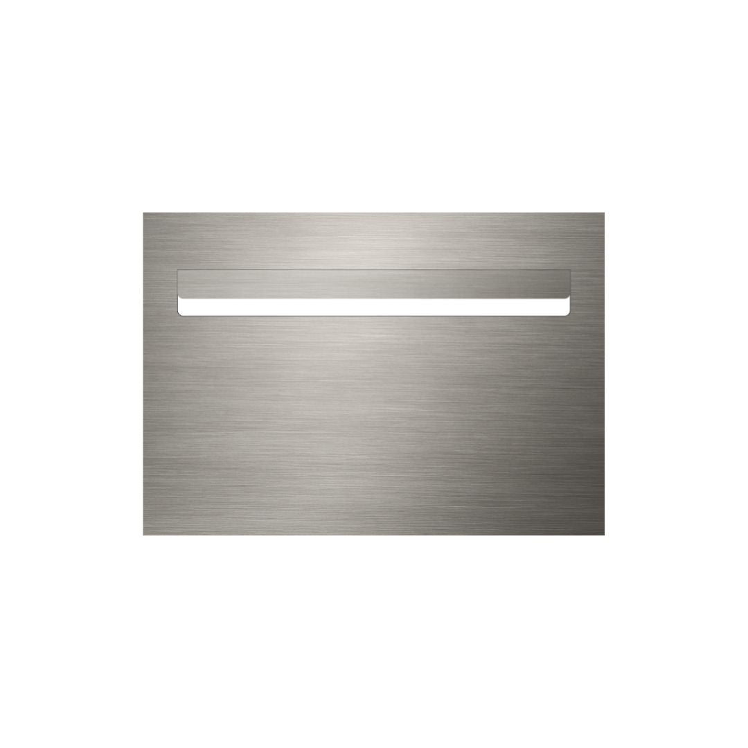 Marine Grade Brushed Stainless Steel Letterbox Faceplate 400 x 250 (Laser Cut) - 340 Slot