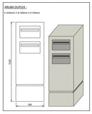 Poly-Tek Aruba Duplex Letterbox
