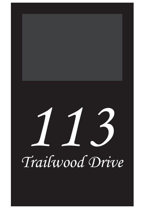 Extra Large Custom Address Decal Sticker