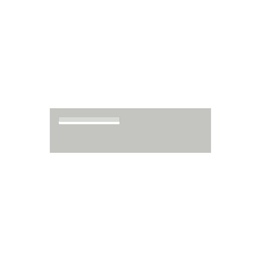 Shale Grey Powder-Coated Aluminium Letterbox Faceplate 900 x 250 - 340 Slot LHS