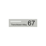 Shale Grey Powder-Coated Aluminium Letterbox Faceplate 900 x 250 - 340 Slot LHS