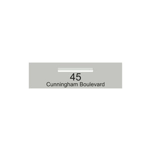 Shale Grey Powder-Coated Aluminium Letterbox Faceplate 900 x 250 - 340 Central Slot