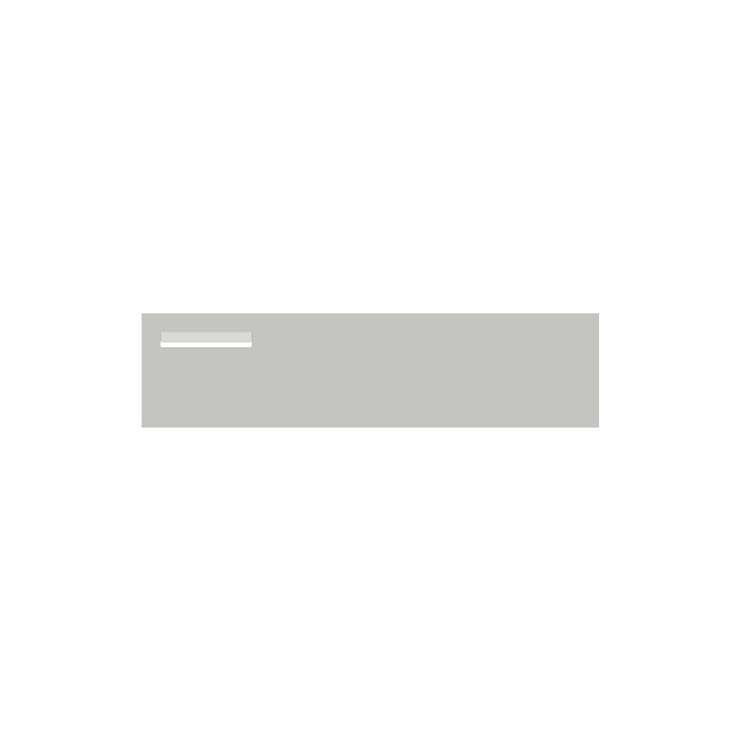 Shale Grey Powder-Coated Aluminium Letterbox Faceplate 1200 x 300 - 240 Slot LHS