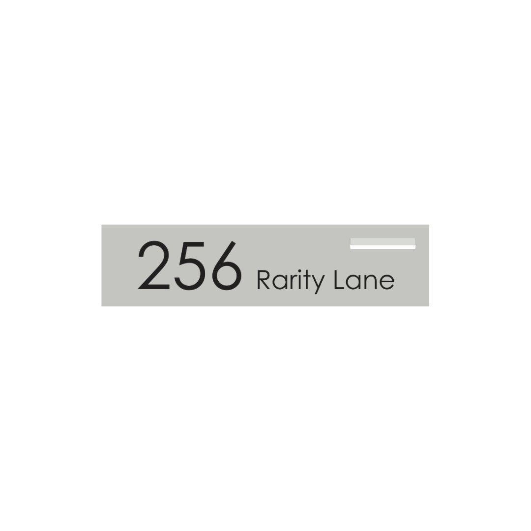 Shale Grey Powder-Coated Aluminium Letterbox Faceplate 1200 x 300 - 240 Central Slot