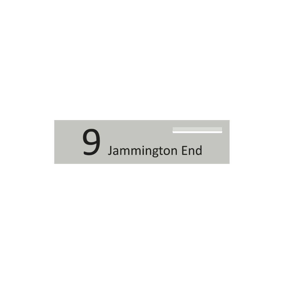 Shale Grey Powder-Coated Aluminium Letterbox Faceplate 1200 x 300 - 340 Slot