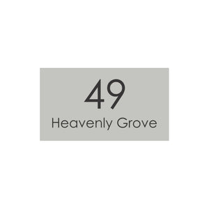 Shale Grey Colorbond Steel Address Sign with Vinyl Text 390 x 220