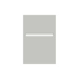 Shale Grey Powder-Coated Aluminium Letterbox Faceplate 400 x 600 - 340 Slot