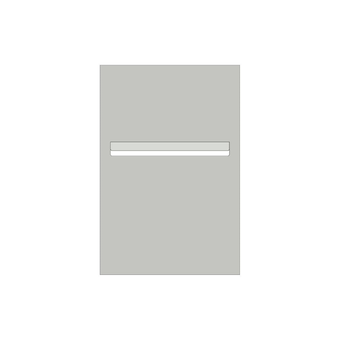 Shale Grey Powder-Coated Aluminium Letterbox Faceplate 400 x 600 - 340 Slot