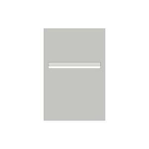 Shale Grey Powder-Coated Aluminium Letterbox Faceplate 400 x 600 - 340 Slot