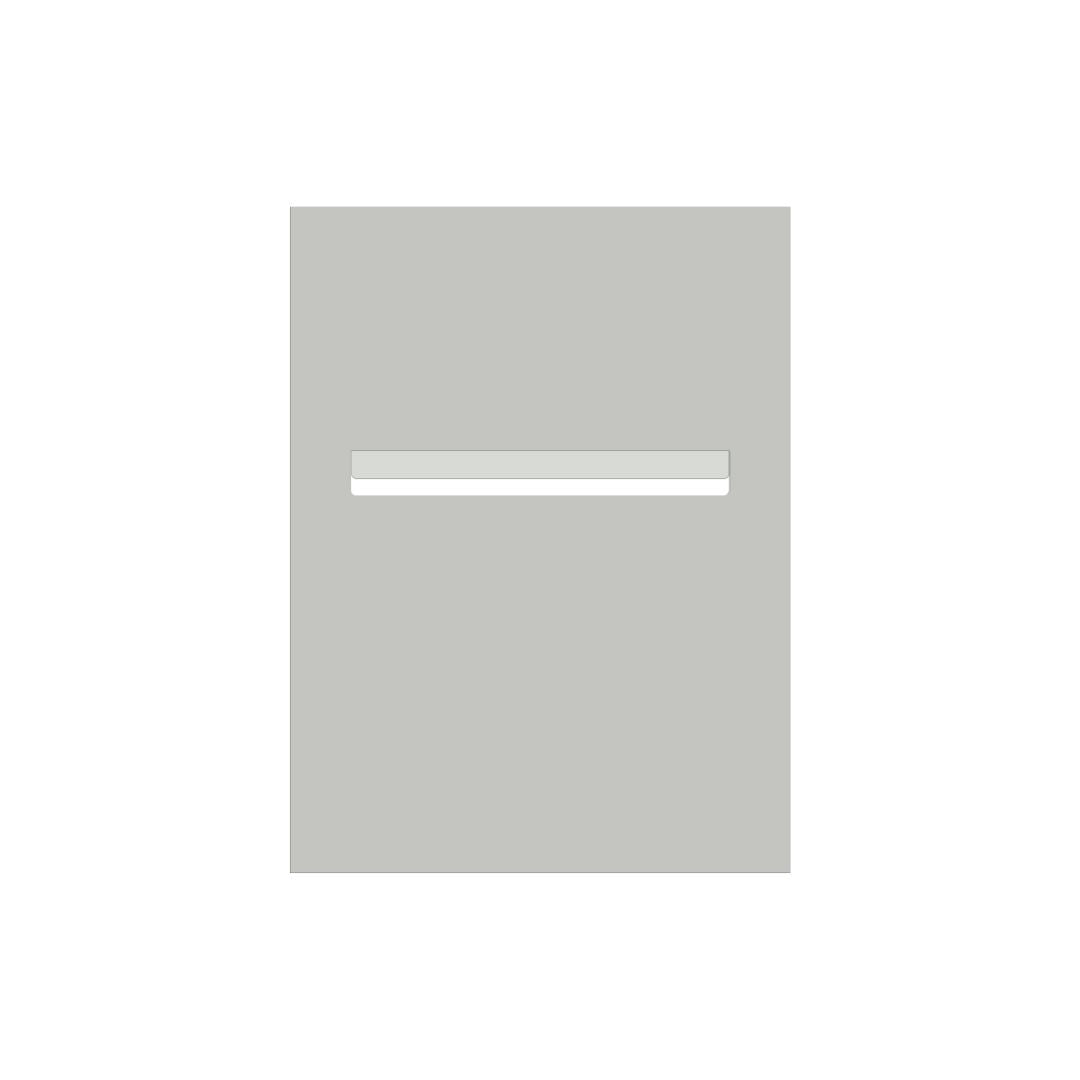 Shale Grey Powder-Coated Aluminium Letterbox Faceplate 450 x 600 - 340 Slot