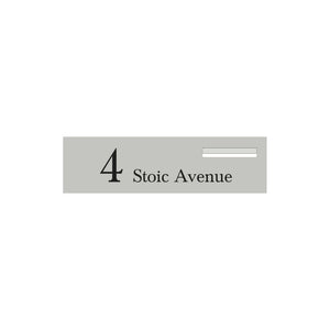 Shale Grey Powder-Coated Aluminium Letterbox Faceplate 900 x 250 - 240 Slot
