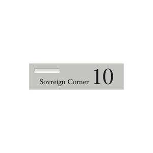 Shale Grey Powder-Coated Aluminium Letterbox Faceplate 900 x 250 - 240 Slot LHS
