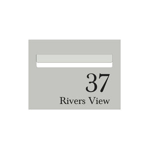 Shale Grey Powder-Coated Aluminium Letterbox Faceplate 290 x 220 with 240 Slot