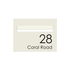 Surfmist Powder-Coated Aluminium Letterbox Faceplate 290 x 220 with 240 Slot
