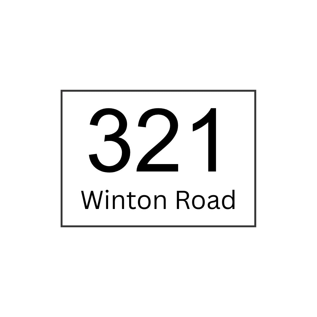 Surfmist Powder-Coated Aluminium Address Sign with Laser Cut Text 200 x 140mm