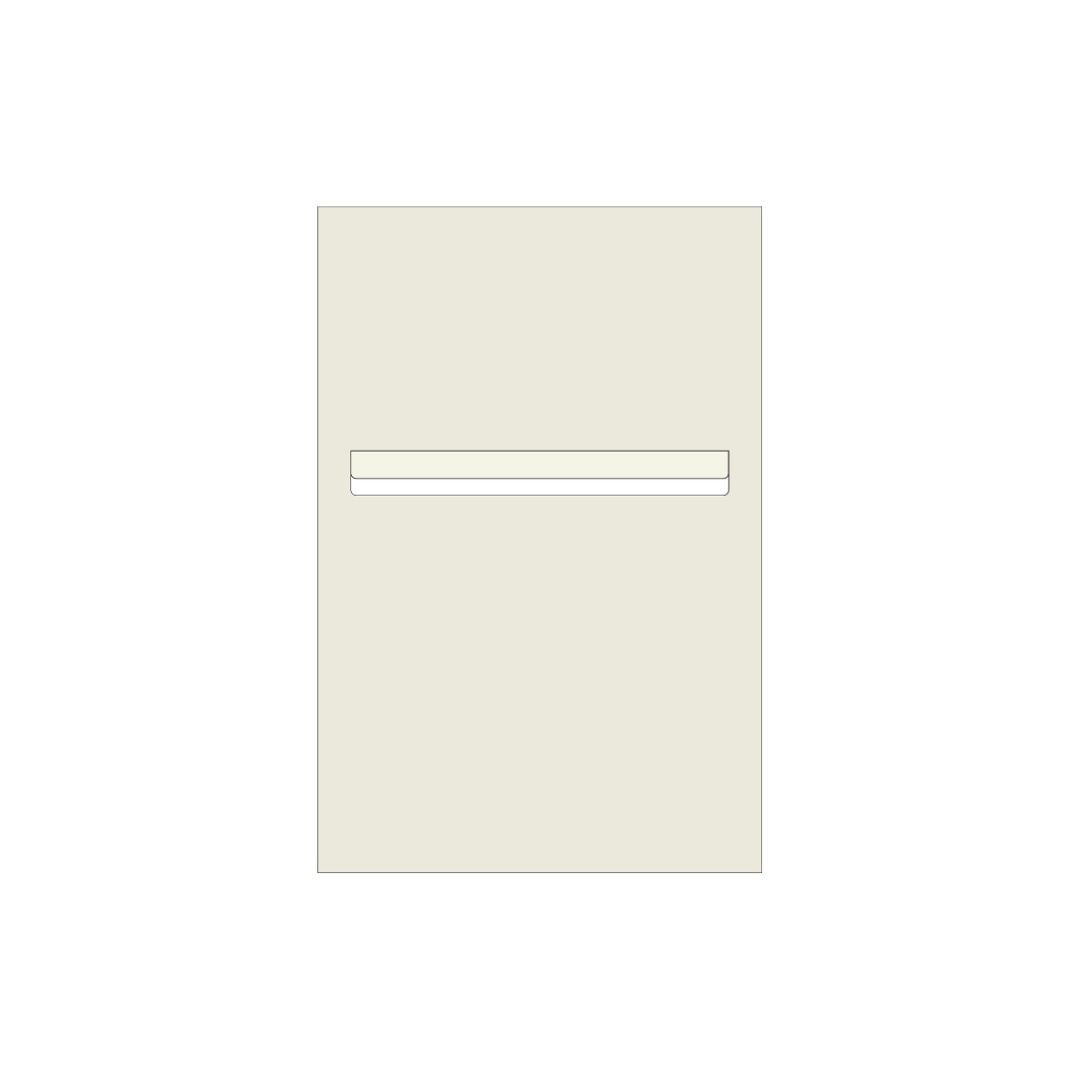 Surfmist Powder-Coated Aluminium Letterbox Faceplate 400 x 600mm - 340 Slot