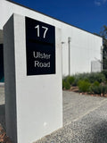 Black Powder-Coated Aluminium Letterbox Faceplate 400 x 600