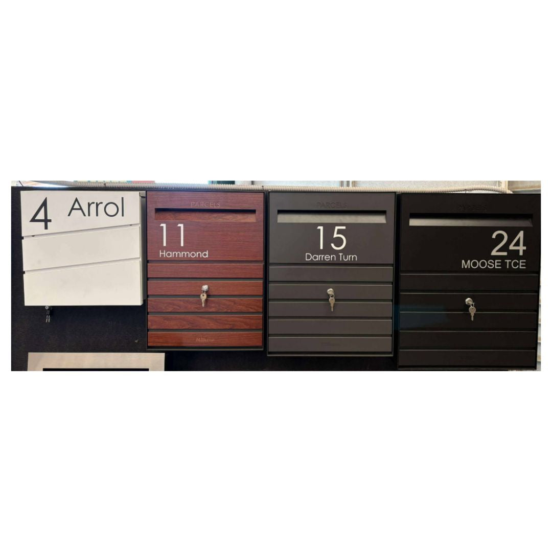 Small Custom Address Decal Sticker Aligned Right