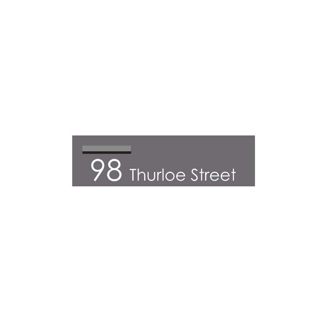 Basalt Powder-Coated Aluminium Letterbox Faceplate 900 x 250