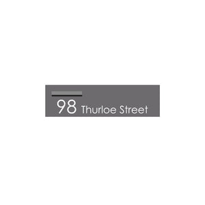 Basalt Powder-Coated Aluminium Letterbox Faceplate 900 x 250